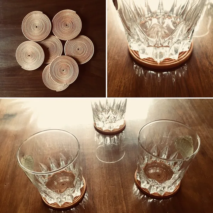 Création LC Sellerie : Dessous de verre cuir